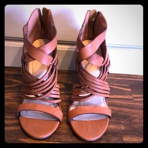 Just Fab Cognac Heels